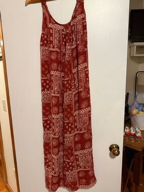 Natural Life Red Printed Maxi Dress